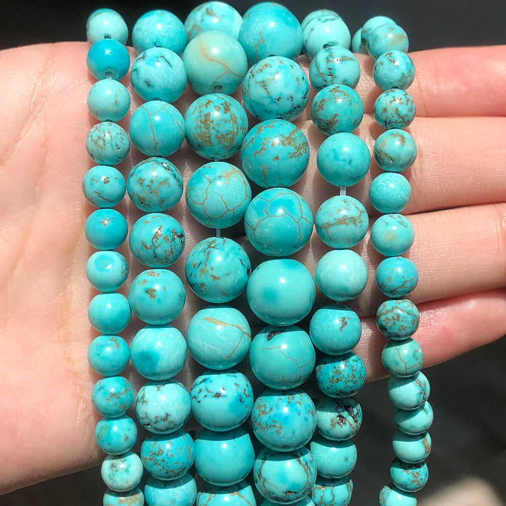 Natural Stone Round Flame Stone Beads Yooperlite Fire Sodalite Loose Spacer Beads for Jewelry Making DIY Bracelets Necklace 15''