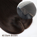 Full Lace Silk Top Wig with PU Front Layer Virgin Human Hair Wig for Women 5x5" Hand Tied Silk Base Natural Scalp Look