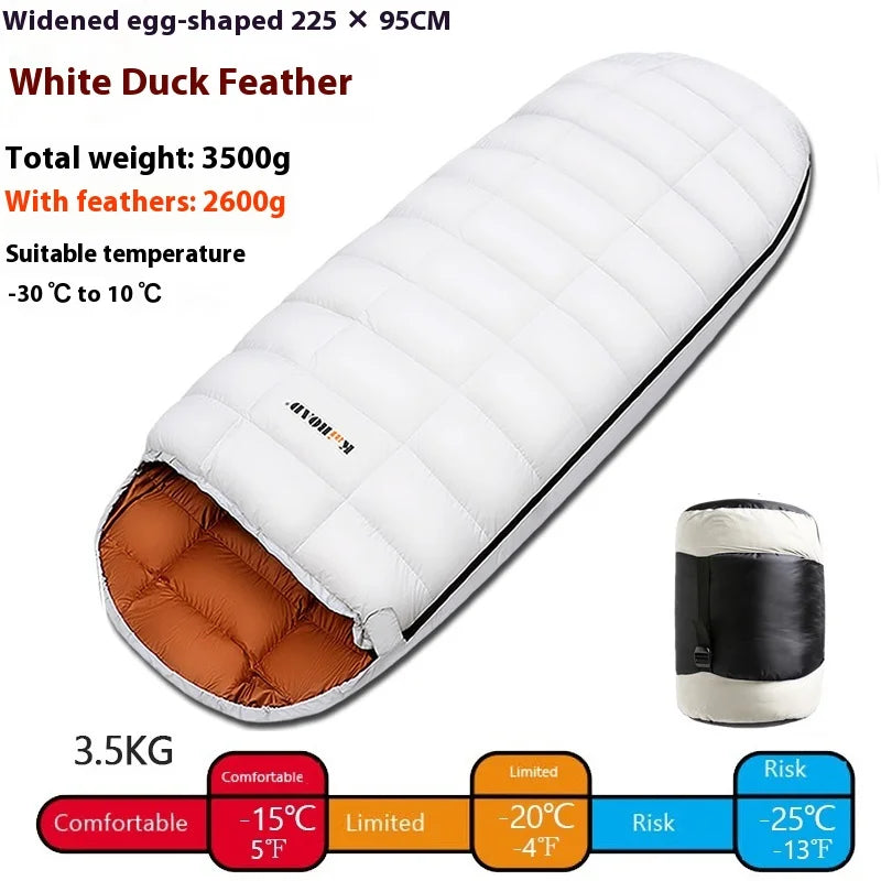 Lohascamping Down Sleeping bag Machine washable Ultralight 3 Season Sleeping Bags for home Traveling Camping sleeping bag