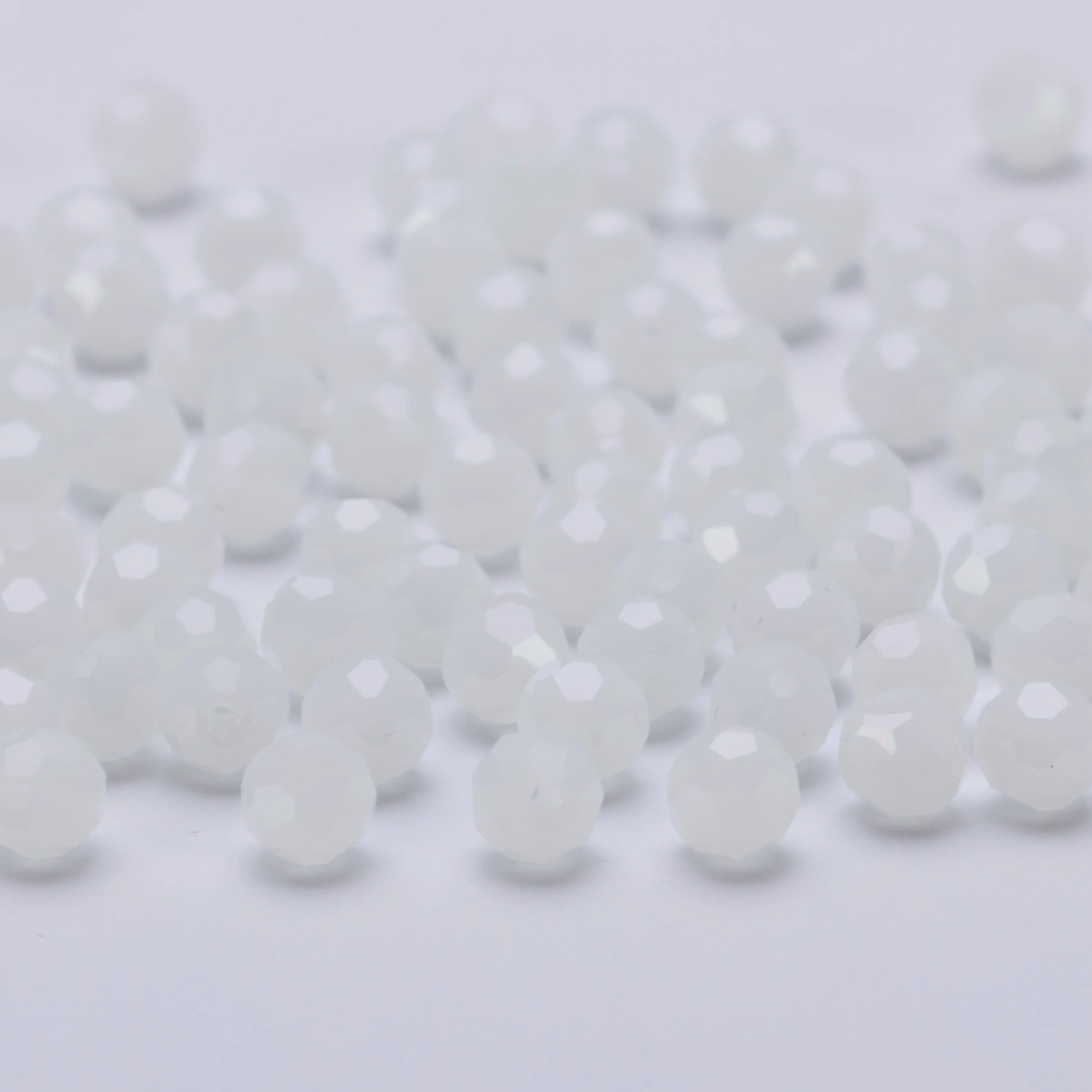 3 4 6 8mm Round Crystal Beads Faceted Transparent Glass Beads Loose Spacer Beads for Jewerly Making Needlework Bracelet Necklace