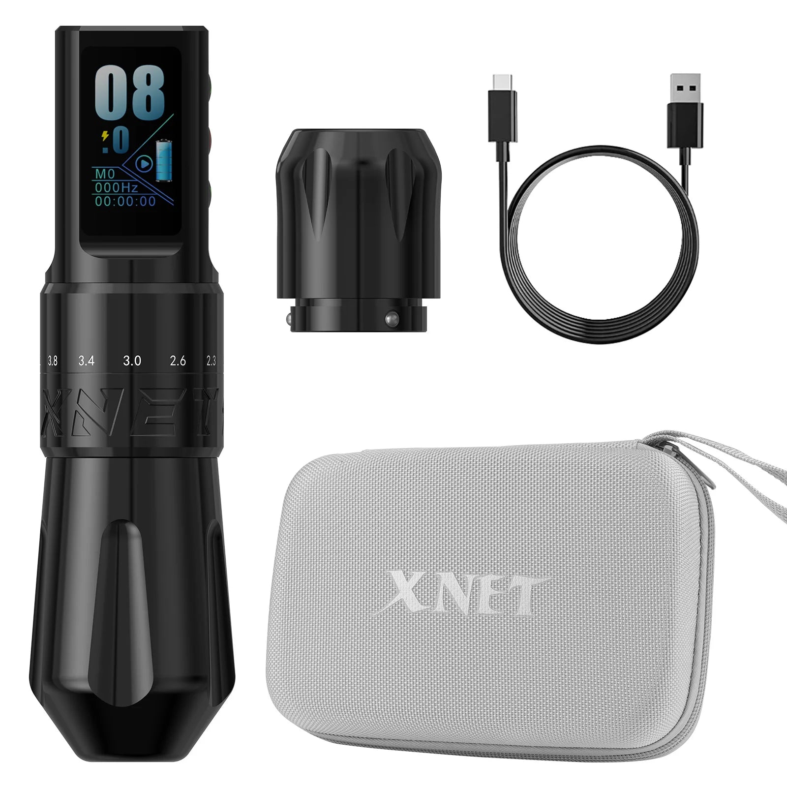 XNET Talos Adjustable Wireless Tattoo Machine Pen 2.0-4.2mm Coreless Motor For Dotwork Tattoo Makeup Microplasty Pen For Tattoo