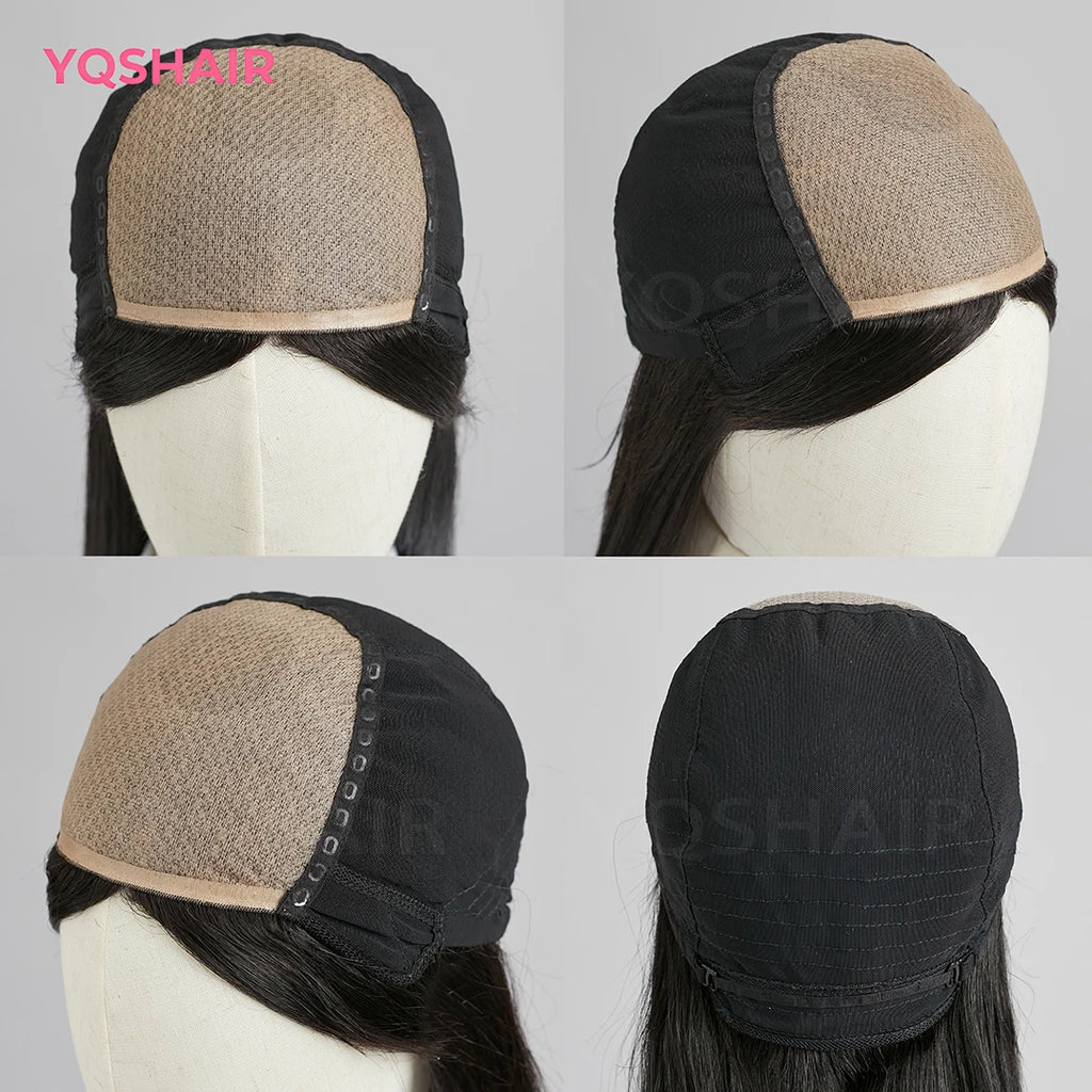 Silk Base Full Lace Wig Real Human Hair Straight Layered Silk Top Soft Light Breathable #2 Chocolate Brown wear to go for Women