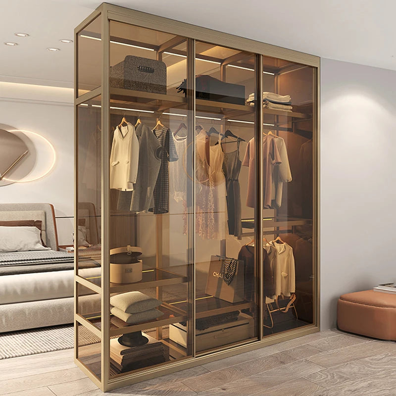 Living Room Bedroom Closet Storage Clothes Cupboard System Wardrobe Display Modern Minimalist Guarda Roupa Trendy Furniture