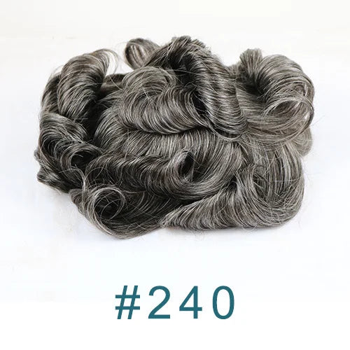100% Human Hair Ombre Honey Brown Men's Wig Capillary Prosthesis System Natural Hairline Durable Thin Skin Base Man Toupee