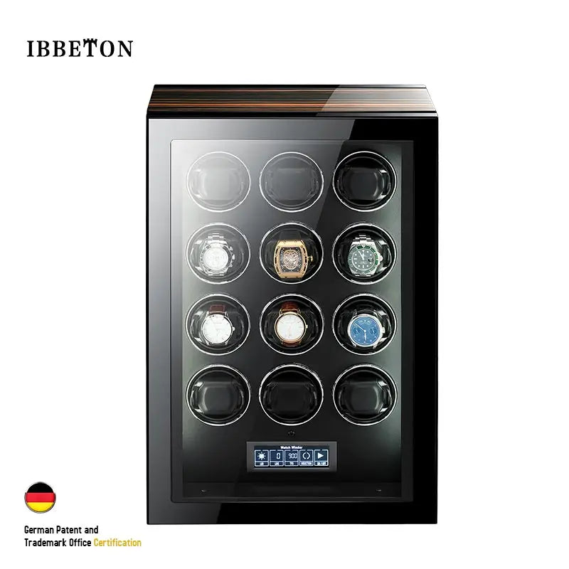 Luxury Automatic Watch Winder 2 4 6 9 12 24 Watches with Mabuchi Motor LCD Touch Screen and Remote Control Watch Storage Box