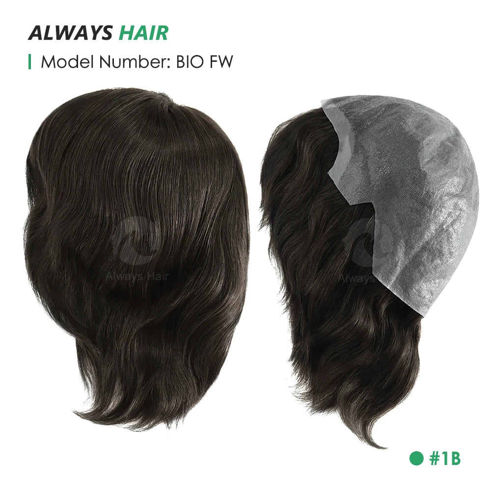 6" Short India Human Hair Wig Thin Skin Full Head Wig for Men All Hand Made Toupee Wigs Cap