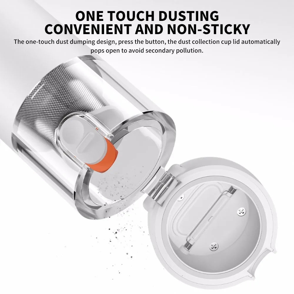 NEW MIJIA Portable Car Vacuum Cleaner Mini Handheld Wireless Cleaning Machine for Home Auto Supplies 13000Pa Cyclone Suction-