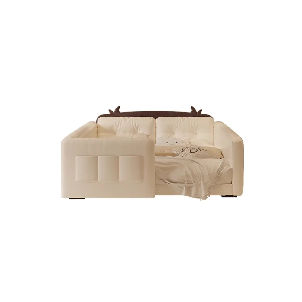 Parent Child Cow Bed Headboard Design Bed Cream Guardrail Splicing Bed High Guard Board camas de dormitorio bedroom accessories
