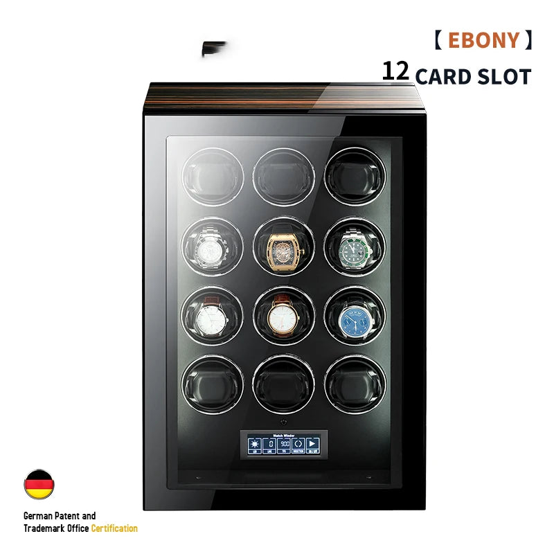 Luxury Automatic Watch Winder 24 Watches with Mabuchi Motor LCD Touch Screen and Remote Control Watch Storage Box