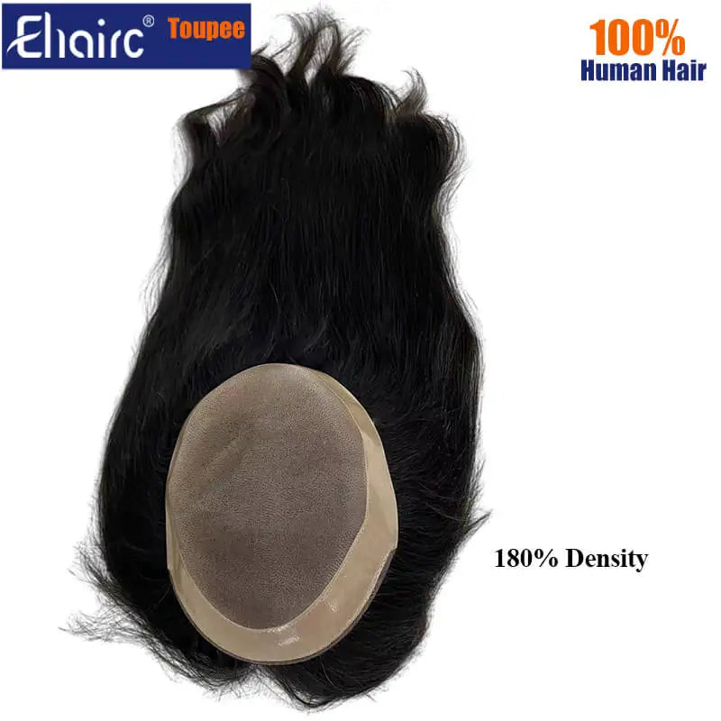 Customized 180% Density Mono Base Men Toupee  Long Wig For Men Men's Wigs Durable Male Hair Capillary Prosthesis Man Wig