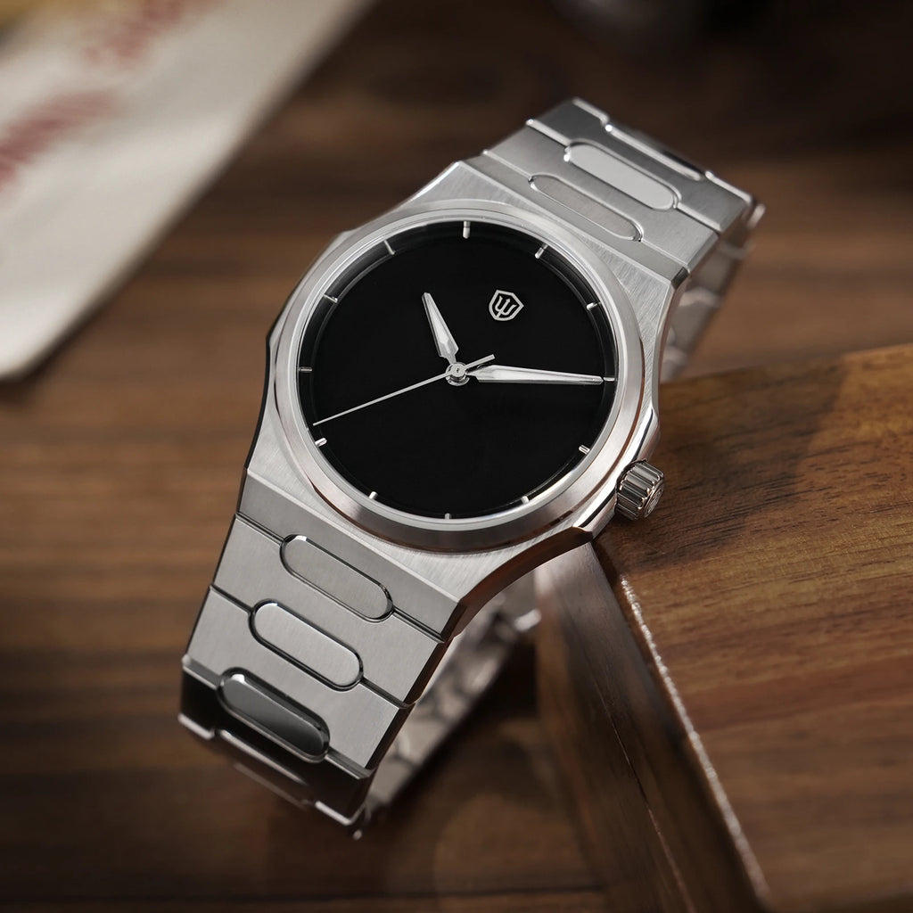 Watchdives Premier WD0016B Men Watch Square-Block Faceted Dial Original Design Luxury Watches VH31 Sweep Second Quartz Movement