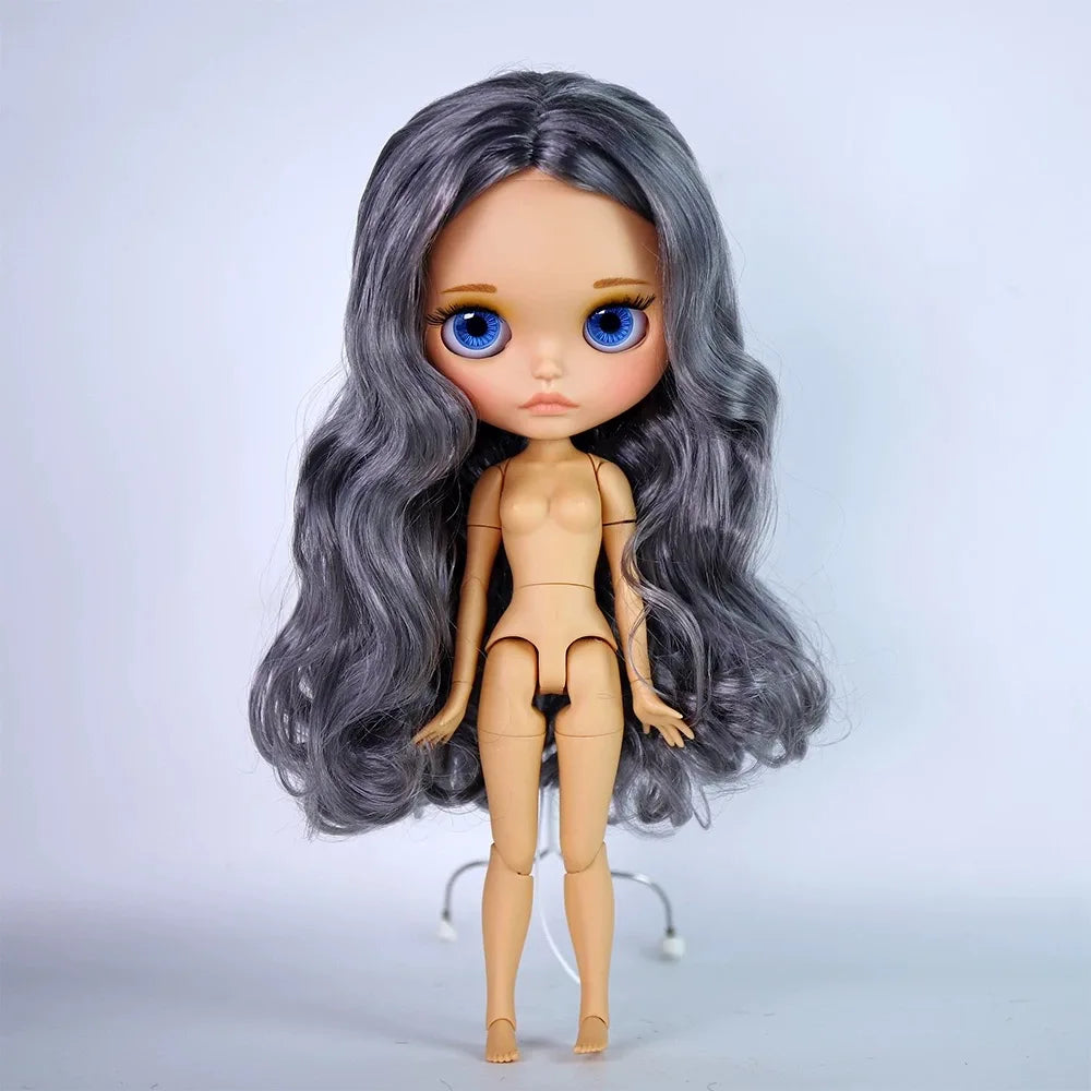 ICY DBS Blyth 30cm Doll Tan Skin Matte Face Glossy Face Pouting Lips 19 Joints Body Doll DIY Makeup Costume Doll Girls Gift Toy