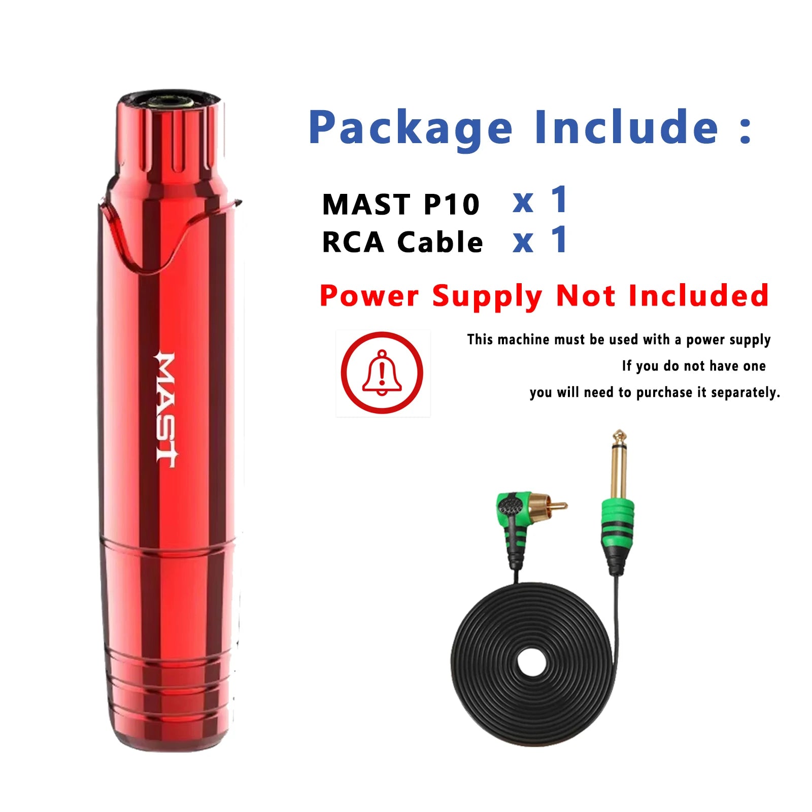 Mast P10 Complete Tattoo Kit Permanent Makeup Tattoo Machine Pen Set Power Supply Mast PRO Cartridge for Tattoo Artist