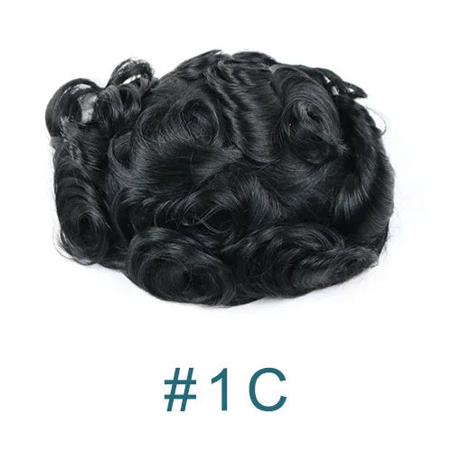 100% Human Hair Ombre Honey Brown Men's Wig Capillary Prosthesis System Natural Hairline Durable Thin Skin Base Man Toupee