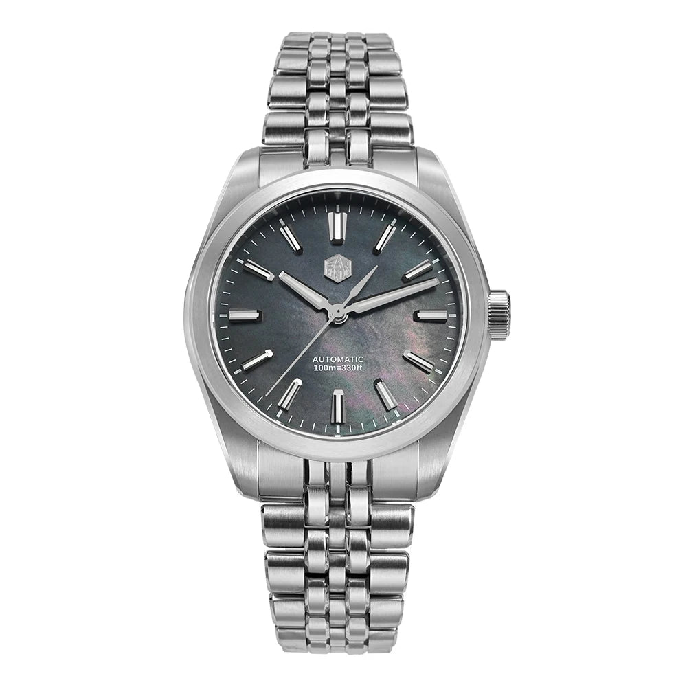 San Martin 39mm Miyota 90S5 MOP Dial Men GADA Wristwatch Automatic Watches Mechanical BGW-X1 10Bar Luminous SN0144GX-4/7