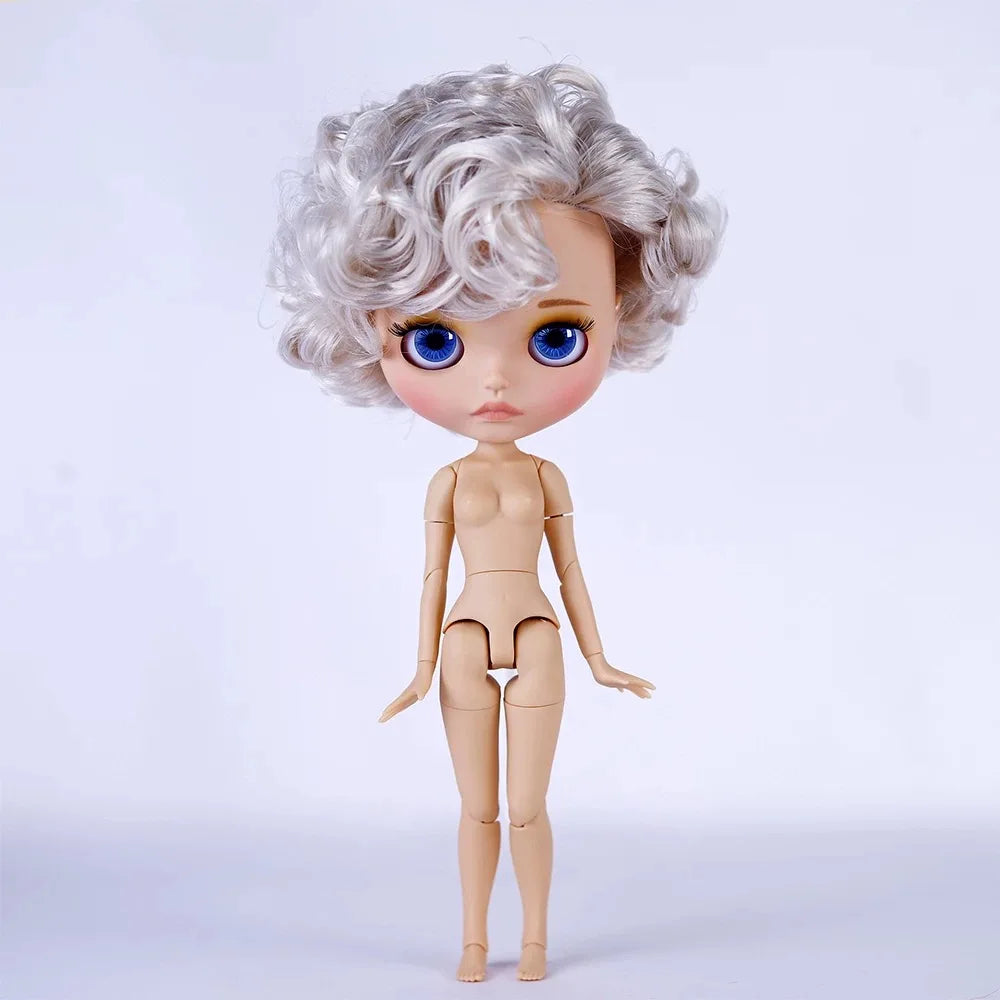 ICY DBS Blyth 30cm Doll Tan Skin Matte Face Glossy Face Pouting Lips 19 Joints Body Doll DIY Makeup Costume Doll Girls Gift Toy