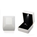 1 Pcs LED Jewelry Ring Box Luxury Velvet Rubber Necklace Pendant Gifts Display With Light For Proposal Engagement Wedding 2030