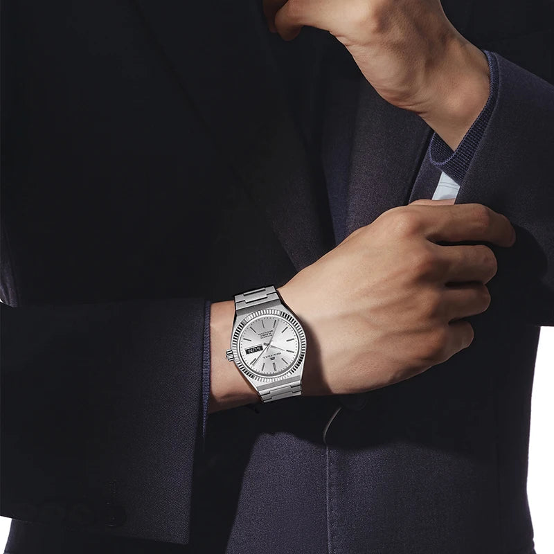 Seagull Historical Series Men Watch Bilingual Calendar Luminous Automatic Mechanical Watches Dress Wristwatch Casual Clock 1075