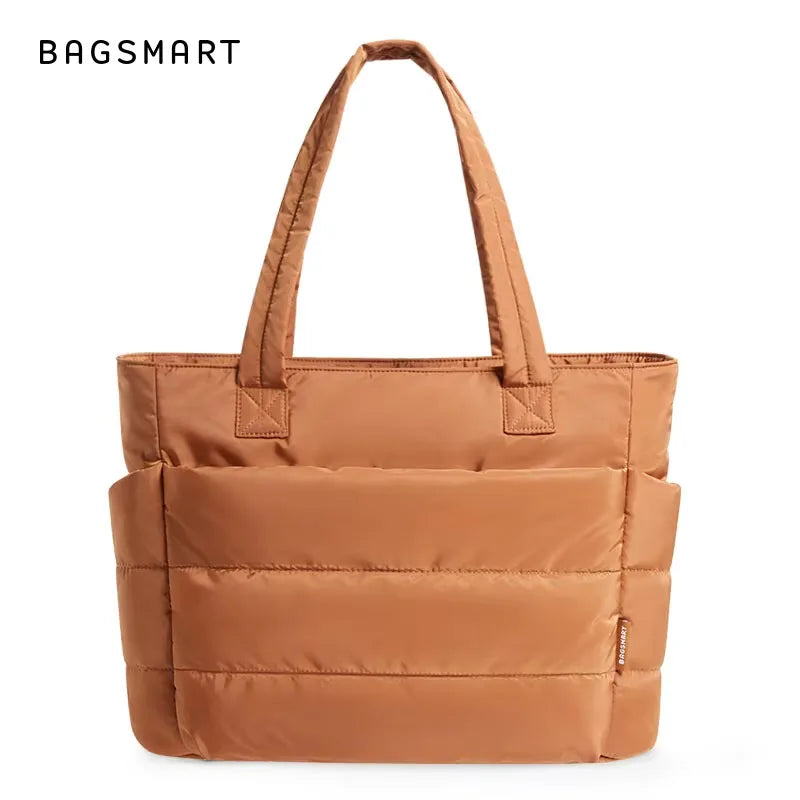 BAGSMART Tote Bag Puffy Padded Women's Bags Leisure Commuting Handbag Large Capacity Mommy Go Out Storage Organizer
