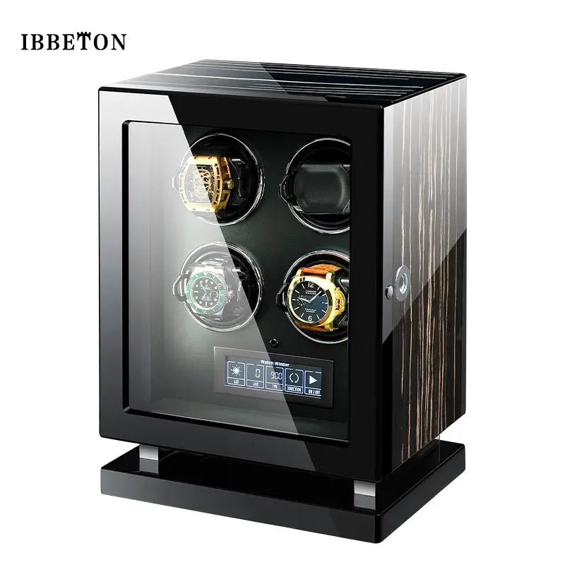 Luxury Automatic Watch Winder 2 4 6 9 12 24 Watches with Mabuchi Motor LCD Touch Screen and Remote Control Watch Storage Box