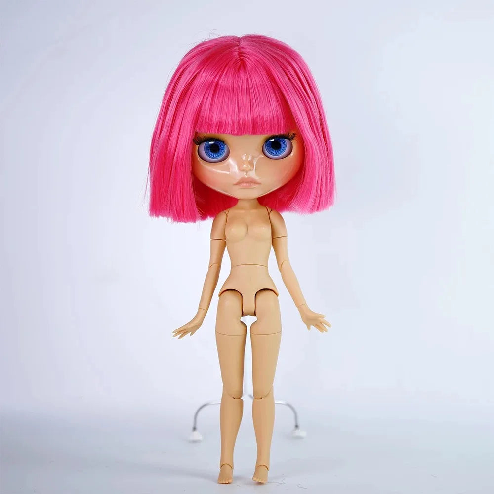 ICY DBS Blyth 30cm Doll Tan Skin Matte Face Glossy Face Pouting Lips 19 Joints Body Doll DIY Makeup Costume Doll Girls Gift Toy