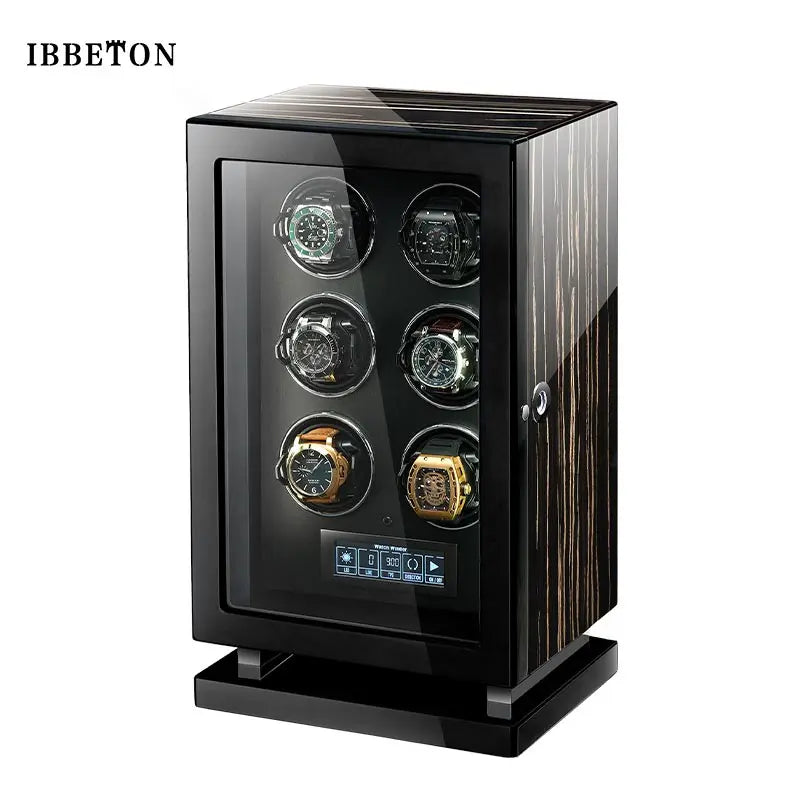 Luxury Automatic Watch Winder 2 4 6 9 12 24 Watches with Mabuchi Motor LCD Touch Screen and Remote Control Watch Storage Box