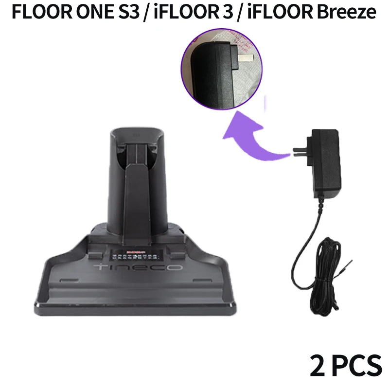 For Tineco Floor One S3 / iFLOOR 3 / S3 Breeze Wet Dry Vacuum Cleaner Accessories Charger Charging Base Replacement Spare Parts