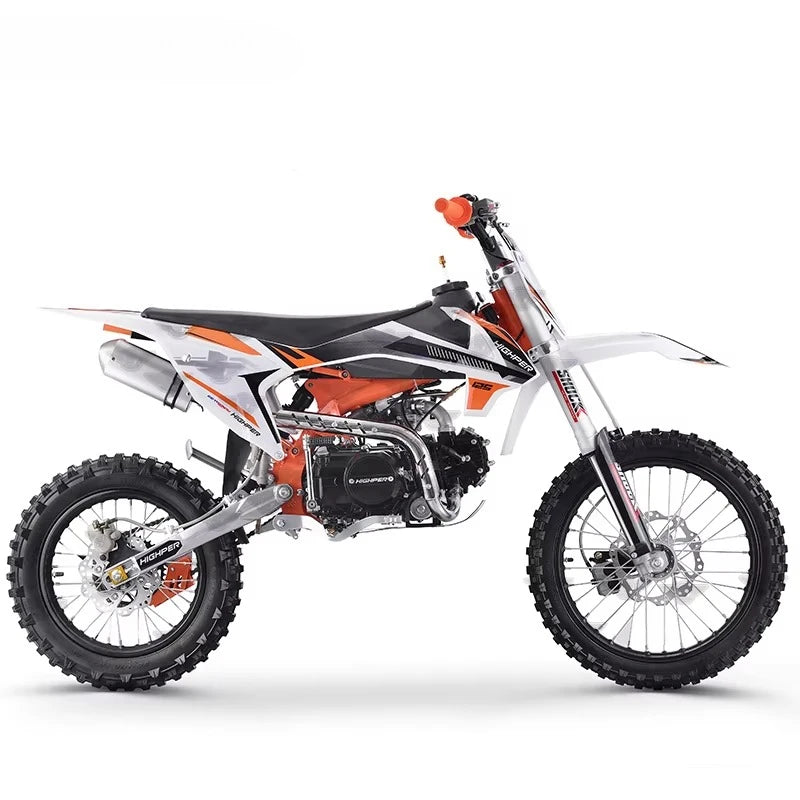 125CC 4Stroke Gas Powered Mini Bike Off Road Motorcycle With Off Road Tires Front Rear Disc Brakes Up To 60 Mph Max Load 330 LBS