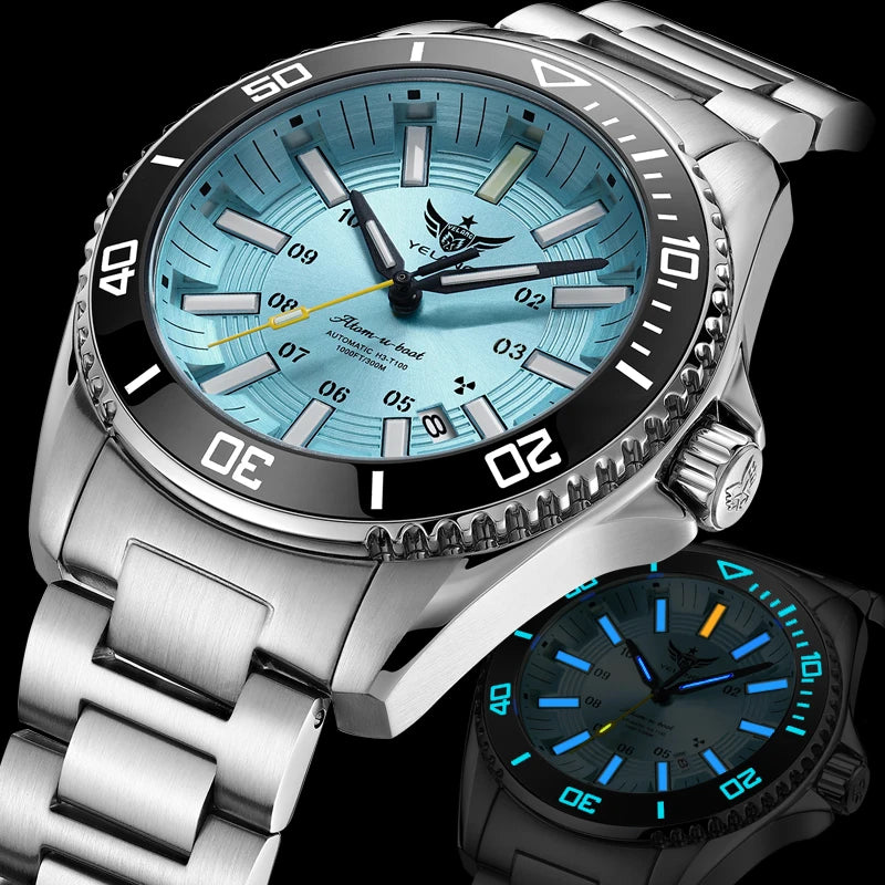 YELANG V1032S 44MM NH35/NH36 Automatic Mechanical Man Watches 30ATM 300m Waterproof Dive Watches for Man Luminous Sapphire Reloj