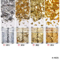 4Bottles/Set Gold Foil Leaf Flake Craft For Epoxy Resin Mold Jewelry Making Decoration Gold Foil Paper Nail Art Glitter Supplies