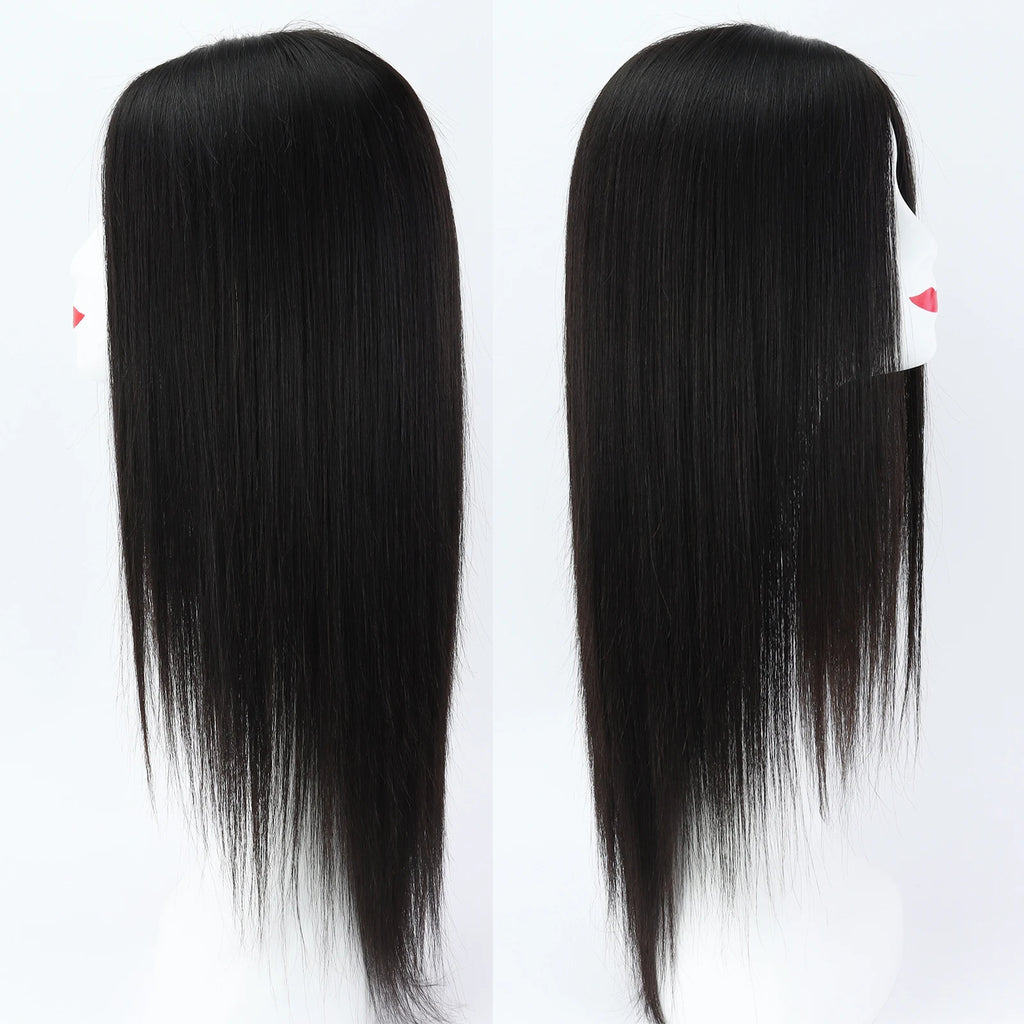 Women Silk Top Full Lace Wig with PU Front Layer Virgin European Human Hair Wig 6x6" Silk Base Wigs with Elastic Net Wear to go