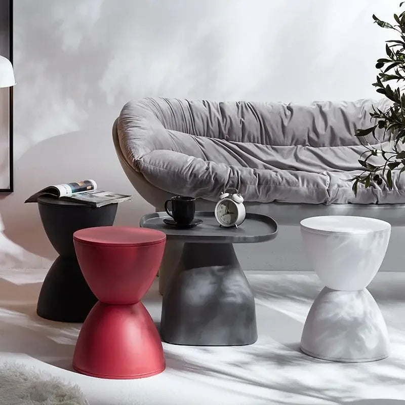 Nordic Shoe Changing Stool for Home Simple Living Room Stool Children Low Stool Thick Plastic Creative Circular Stools Furniture
