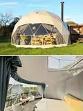 Luxury Geodesic Dome Tent for Glamping Outdoor Waterproof Insulated Camping Pod Hotel Bubble House with Clear Window