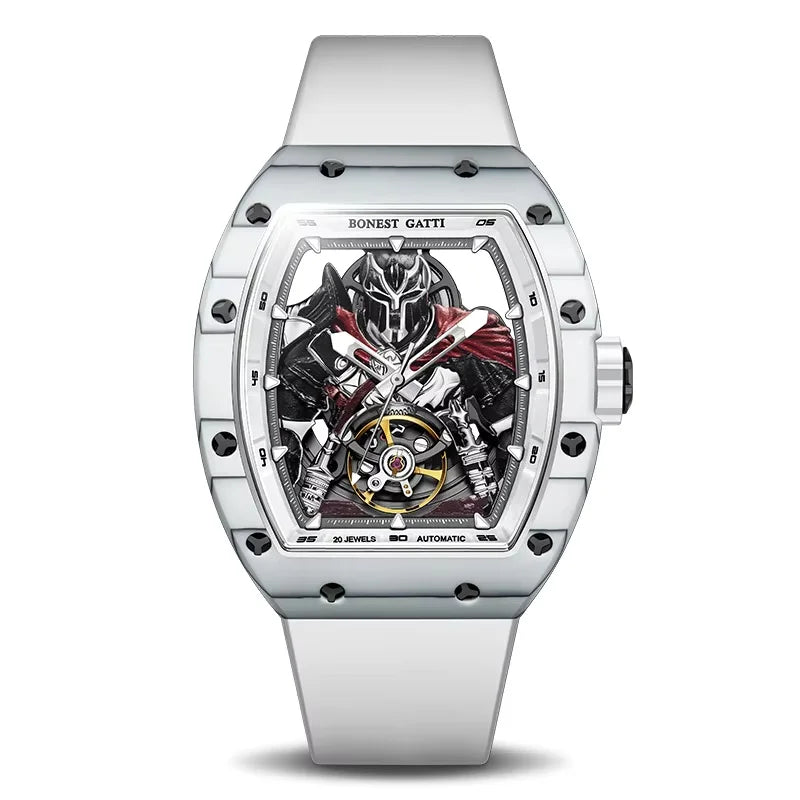 BONEST GATTI 2025 New Men Automatic Watches Carbon Fiber Mechanical Wristwatch Sapphire Glass Water Resistant Clock Gift for Men