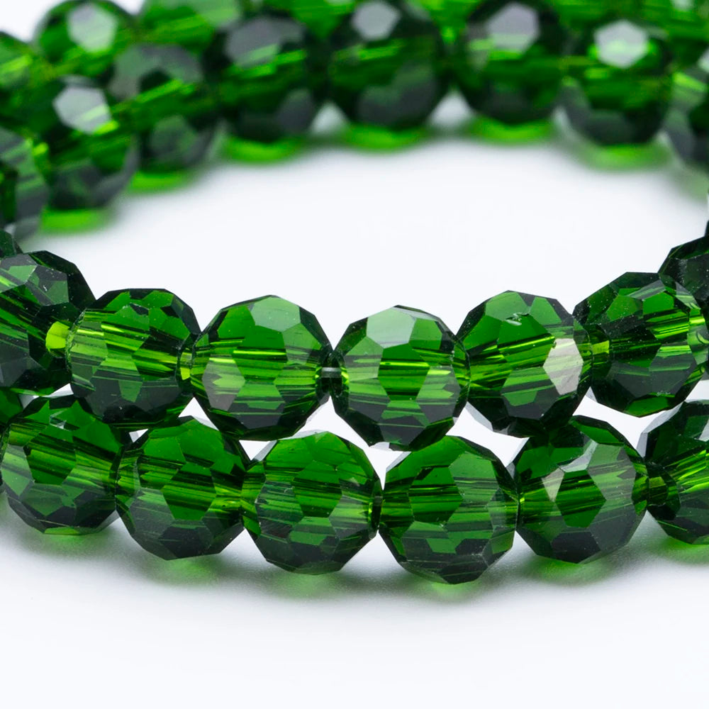 3 4 6 8mm Round Crystal Beads Faceted Transparent Glass Beads Loose Spacer Beads for Jewerly Making Needlework Bracelet Necklace
