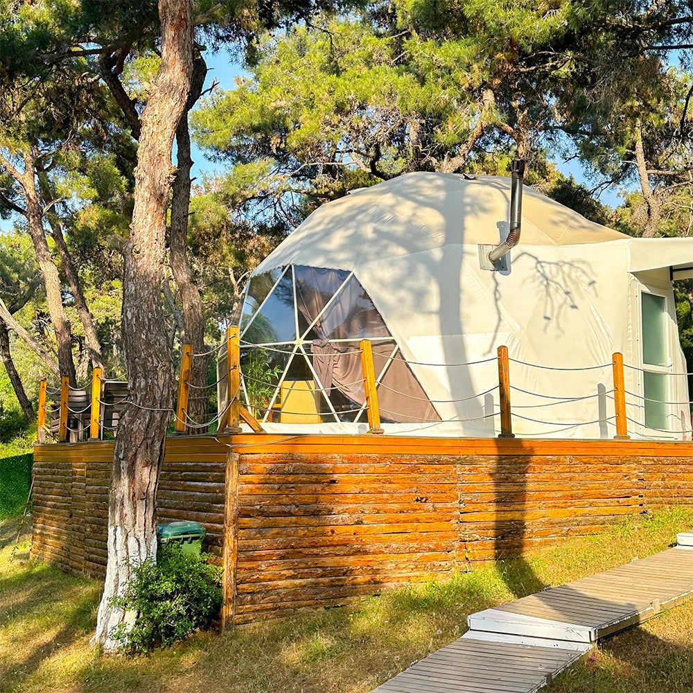 6-8 Person Outdoor Party Dome Tent Large Restaurant Dome Tent Strong Wind Resistance Glamping Dome  Hotel Luxury Geodesic Domos