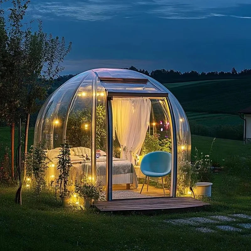 4m PC Dome Tent Outdoor Bubble Camping Transparent Starry Sky Tent Igloo Tent Waterproof Hotel Tent Versatile Applications