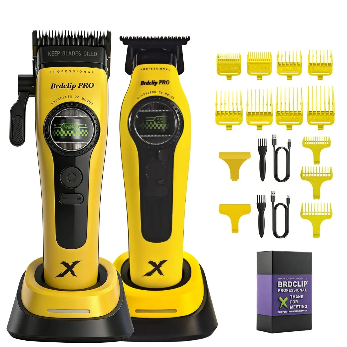 WMARK NG-8632 Professional Electric Hair Clipper 9000RPM DLC Blade Hair Trimmer with Spare Blades 10000RPM Shaver Barber Kit