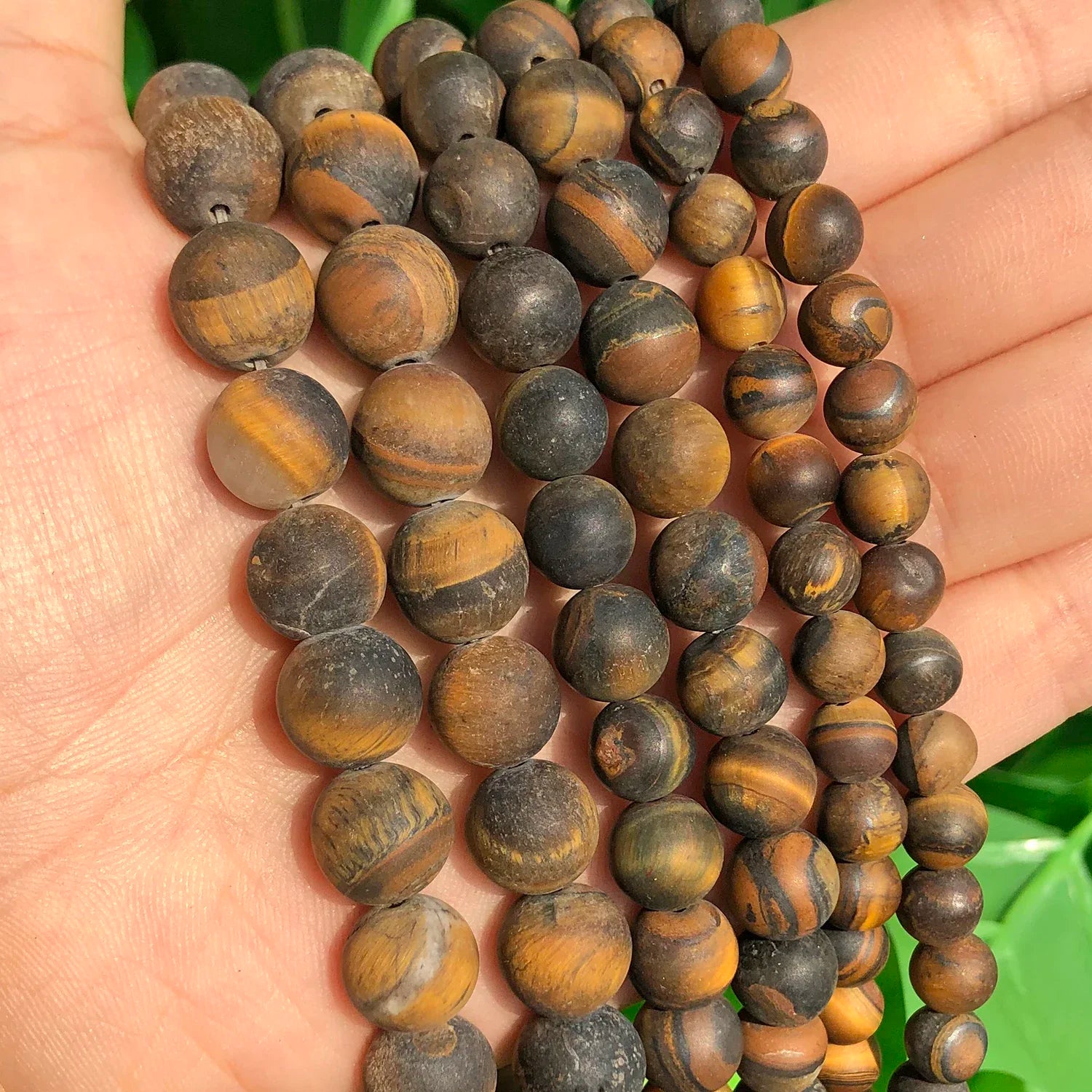 Natural Stone Round Flame Stone Beads Yooperlite Fire Sodalite Loose Spacer Beads for Jewelry Making DIY Bracelets Necklace 15''