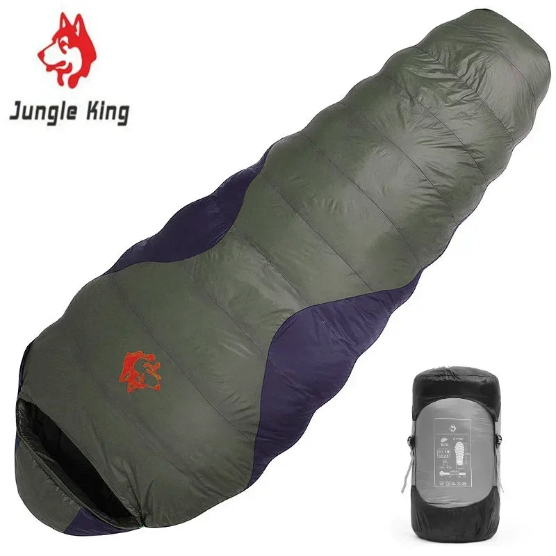 JUNGLE KING CY660 4 Seasons 3 Kinds of Thickness Camping Travel Hiking White Duck Down Feather Filled Mummy Down Sleeping Bags