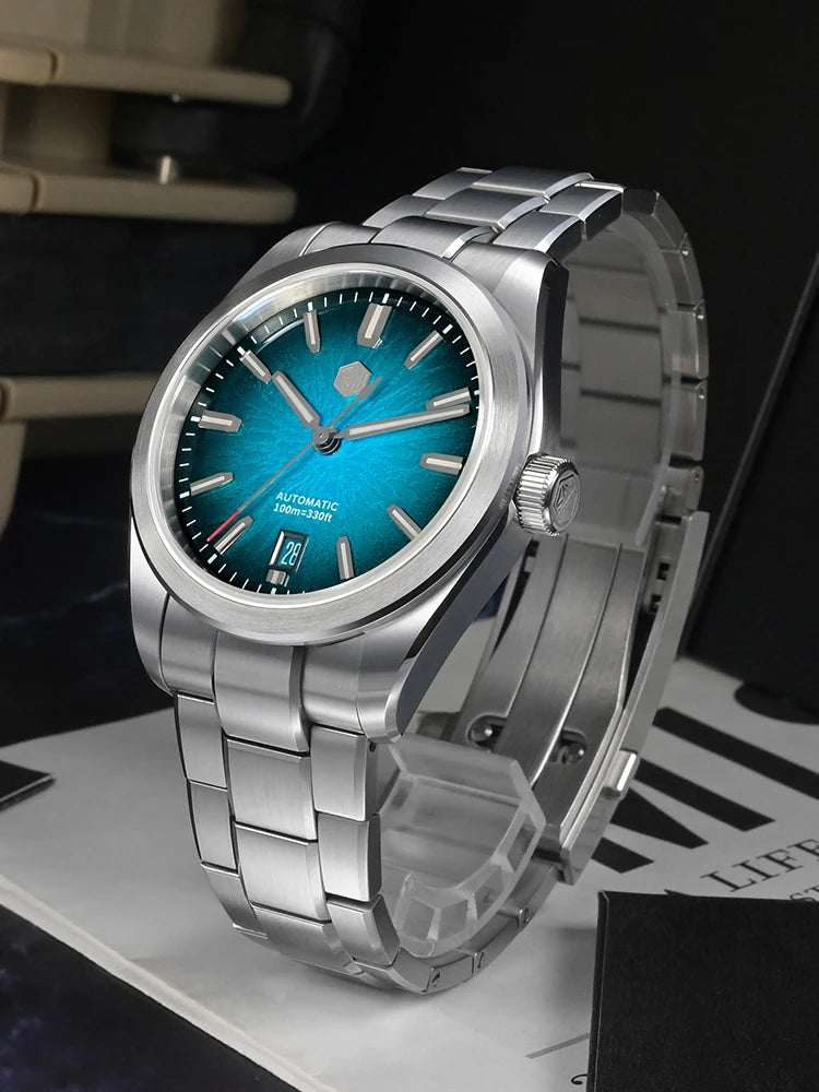 San Martin New 36mm Men Watch Miyota 9015 Chinese Original Design JianZhan Gada Mechanical Watches Waterproof Luminous SN0144