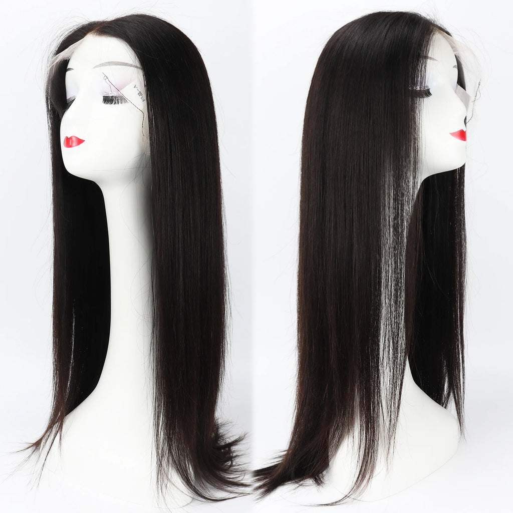 Invisiable Knots wig for Women 22inch Real Virgin European Human Hair Wig HD Lace with Fabric Natural Hairline Soft Breathable