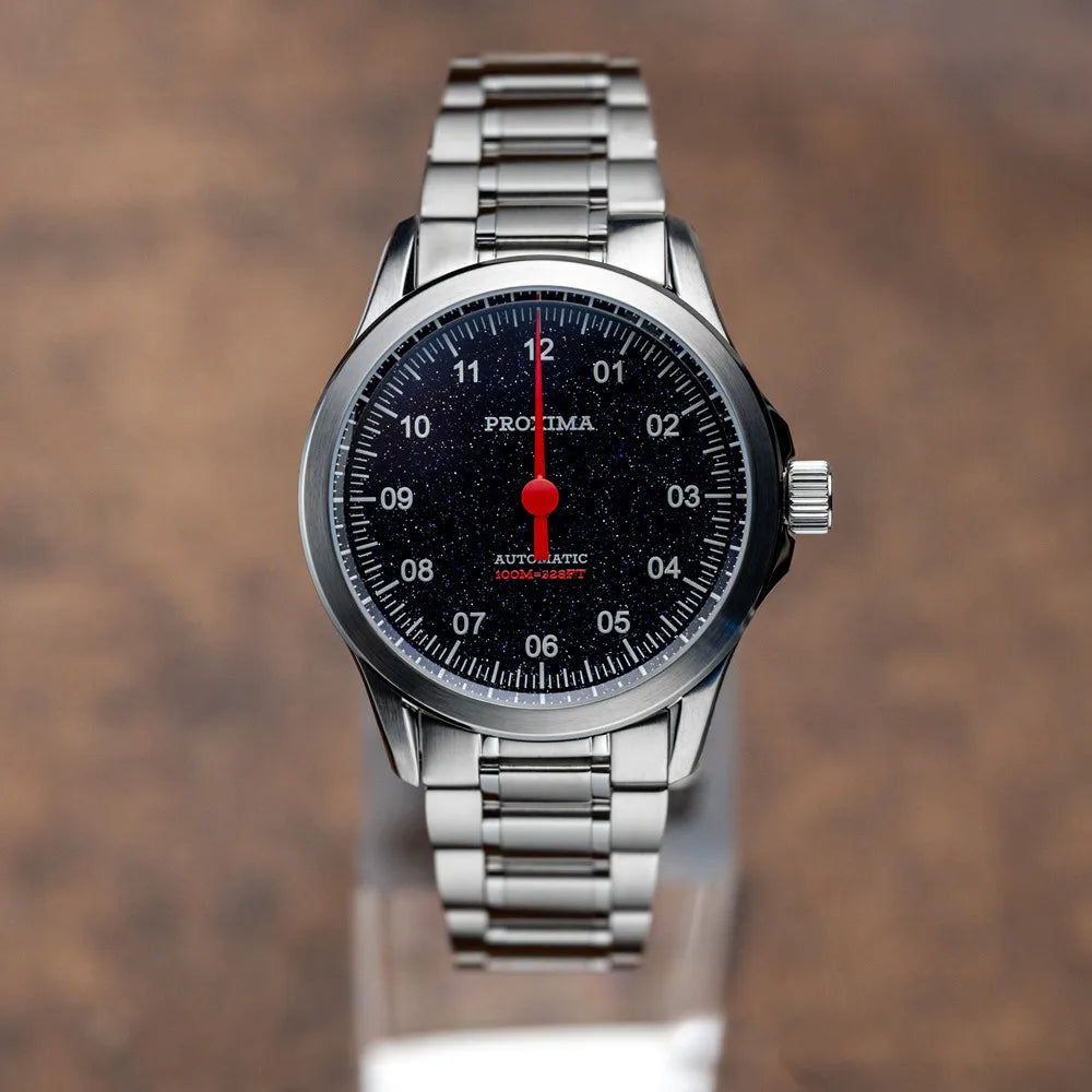 Proxima PX1745 Men's Watches Luxury 9015 Automatic One Hand Watch Stainless Steel Sapphire Crystal Glass 100M Waterproof