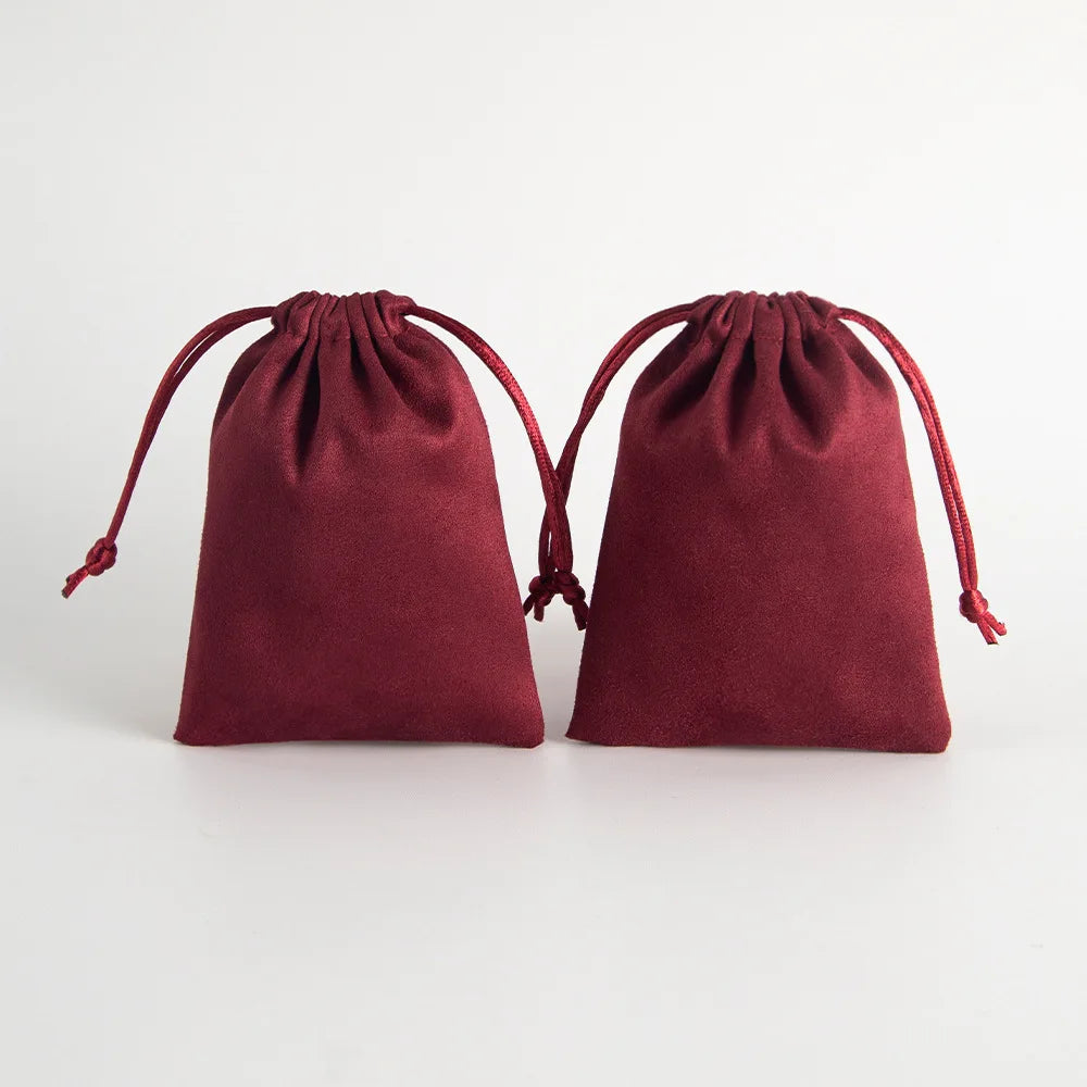 10pcs/Lot  Tinifu Blue Flannel Jewelry Packaging Velvet Drawstring Pouch for Cosmetic Makeup Pouches Chic Wedding Favor Gift Bag