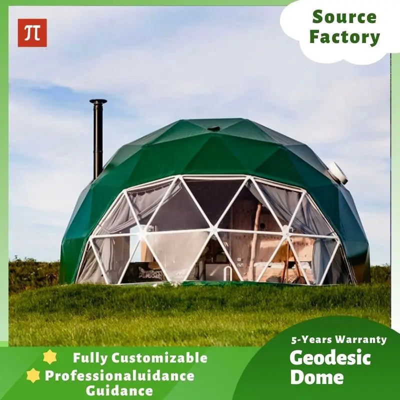 【Europe Stock】 Or Luxury Geodesic Dome Tent Waterproof PVC Outdoor Camping Pod For Resort Hotel Garden