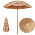 Hawaii Beach Umbrella, Height Adjustable ,UV Protection Straw Umbrella, Market Umbrella ,Patio Umbrella with Carry Bag