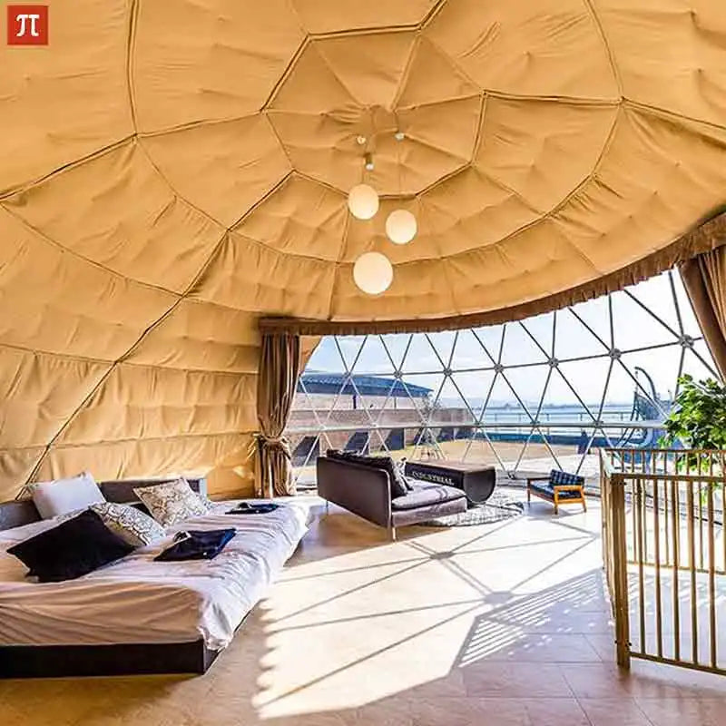 【Europe Stock】 Or Luxury Geodesic Dome Tent Waterproof PVC Outdoor Camping Pod For Resort Hotel Garden