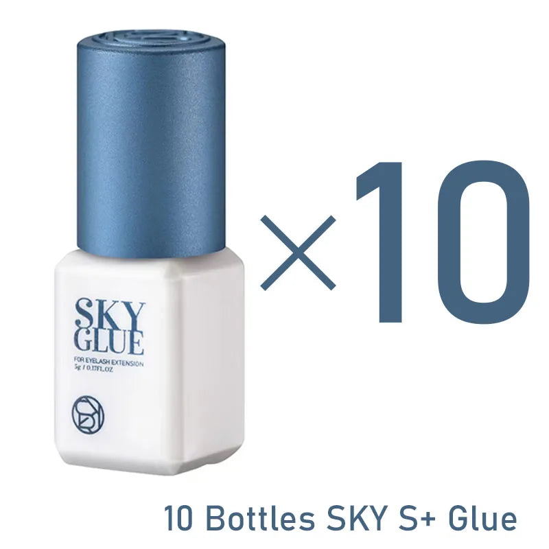 10 Bottles SKY Glue For Eyelash Extension Korea 5ml Black Red Blue Cap Beauty Health Lava Lash Shop Makeup Tools Adhesive
