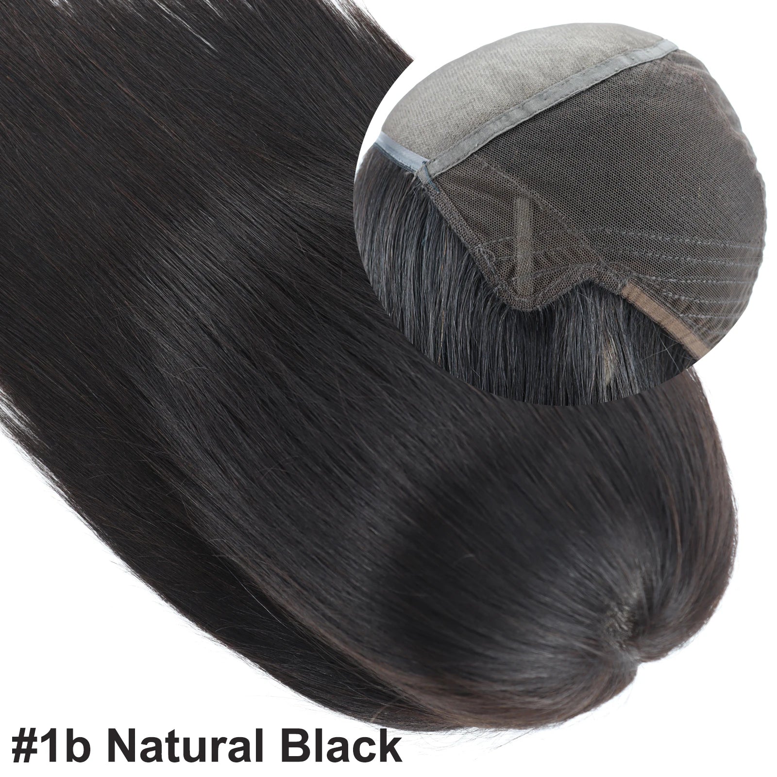 Full Lace Silk Top Wig with PU Front Layer Virgin Human Hair Wig for Women 5x5" Hand Tied Silk Base Natural Scalp Look