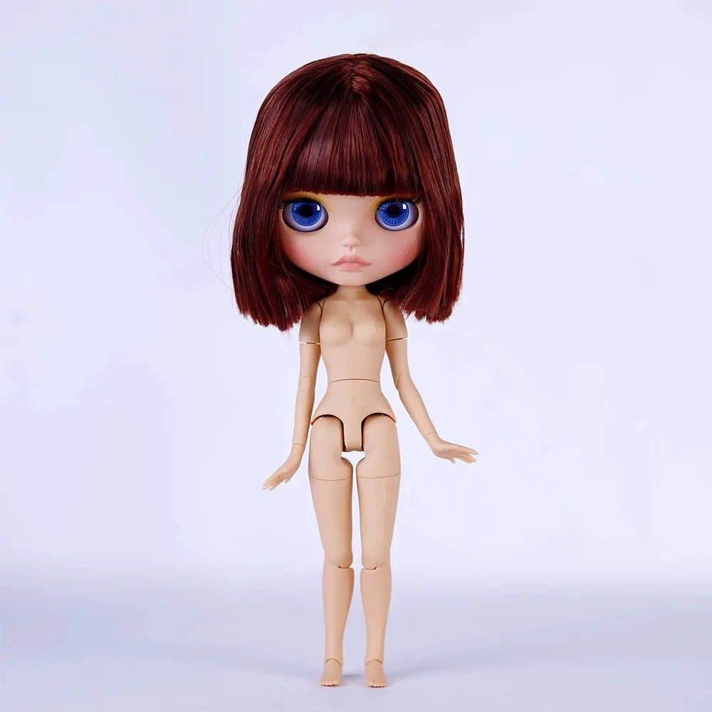 ICY DBS Blyth 30cm Doll Tan Skin Matte Face Glossy Face Pouting Lips 19 Joints Body Doll DIY Makeup Costume Doll Girls Gift Toy